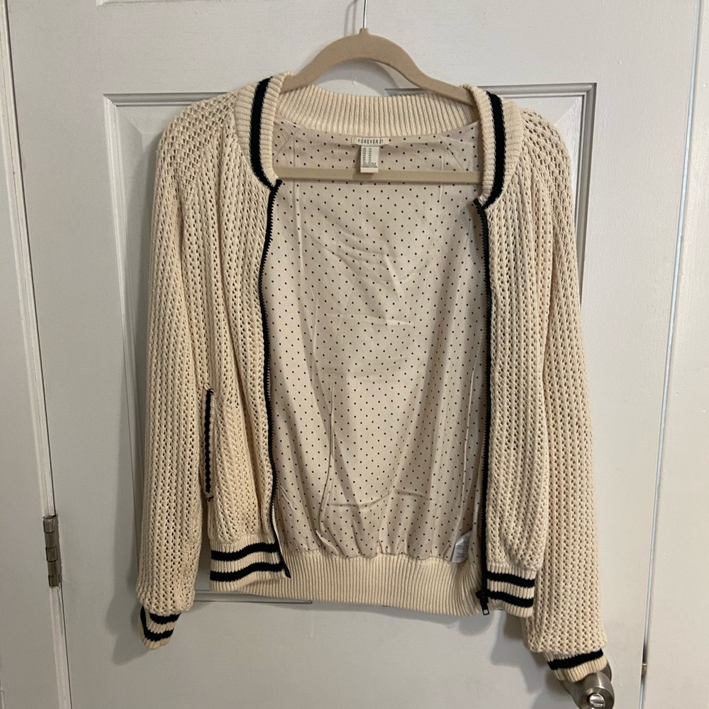 Nude knit light jacket sweater